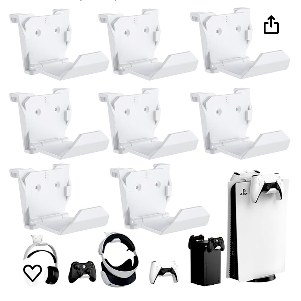 New Controller Wall Mount Holder
8 Pack ( White)